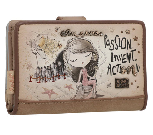 Portofel casual, dama, ANEKKE 38709-902, maro, piele ecologica